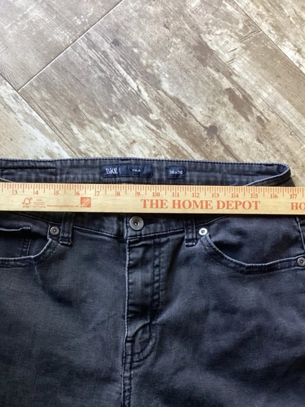 BKE Jeans Black Tyler Straight Leg Buckle Denim Men’s 36x36 - Picture 4 of 8